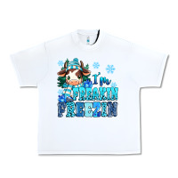 White I'm freakin freezin Urban Heavy Tee - MaliasSmallBusiness