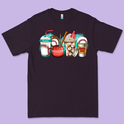 Baseball Coffee Cups Premium Tee Designed By Jasminsmagicworld