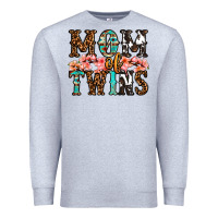 Heather Grey mom of twins Premium Sweatshirt - OliviaCreatesArt