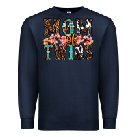 Navy mom of twins Premium Sweatshirt - OliviaCreatesArt