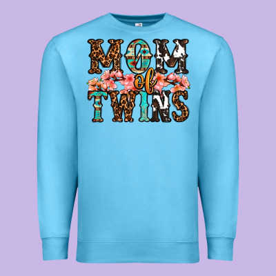 Mom Of Twins Premium Sweatshirt Designed By Oliviacreatesart