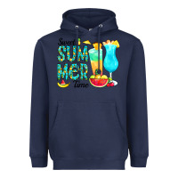Navy sweet summer time pineapple Heavyweight Hoodie - CowCowDesign