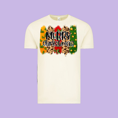 Merry Christmas Brushstrokes Vintage Tee Designed By Maliassmallbusiness