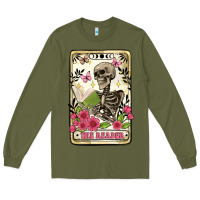 Army Green the reader tarot card Long Sleeve Tee - Artiststas