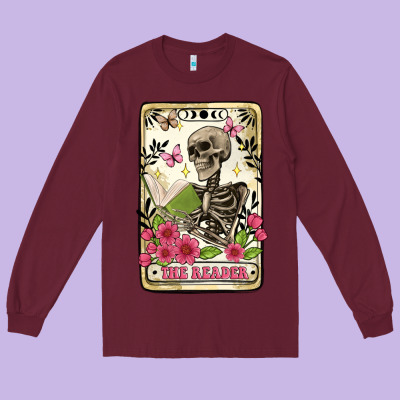 The Reader Tarot Card Long Sleeve Tee Designed By Artiststas