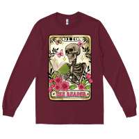 Burgundy the reader tarot card Long Sleeve Tee - Artiststas