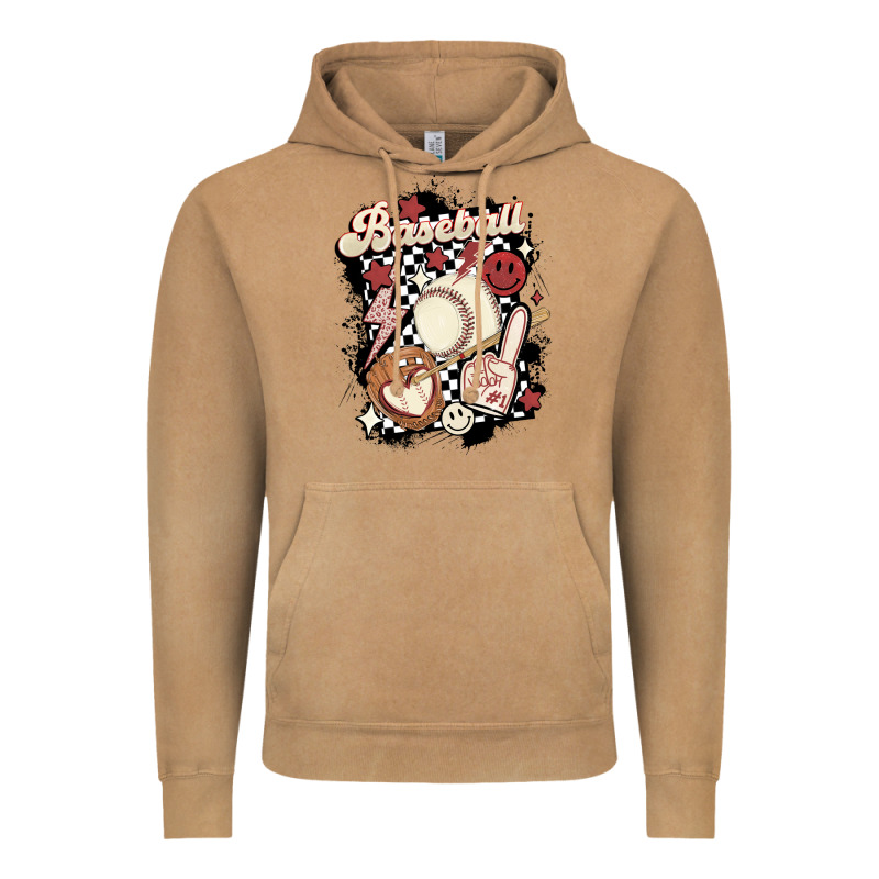 Checkered Retro Baseball Vintage Hoodie by MaliasSmallBusiness | Teevron