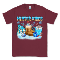 Burgundy winter vibes Classic Tee - MaliasSmallBusiness
