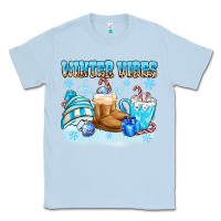Dusty Blue winter vibes Classic Tee - MaliasSmallBusiness