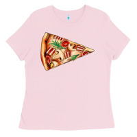 Bubblegum Pink pizza slice Ladies Tee - AdoDesignShop