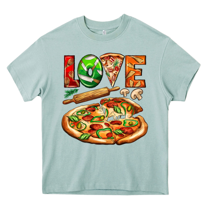 Love Pizza Heavy Core Tee by AdoDesignShop | Teevron