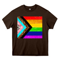 Chocolate Brown pride flag Heavy Core Tee - AdoDesignShop
