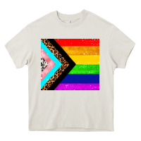 Cream pride flag Heavy Core Tee - AdoDesignShop