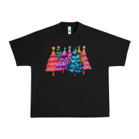 Black christmas trees and lights Urban Heavy Tee - MaliasSmallBusiness