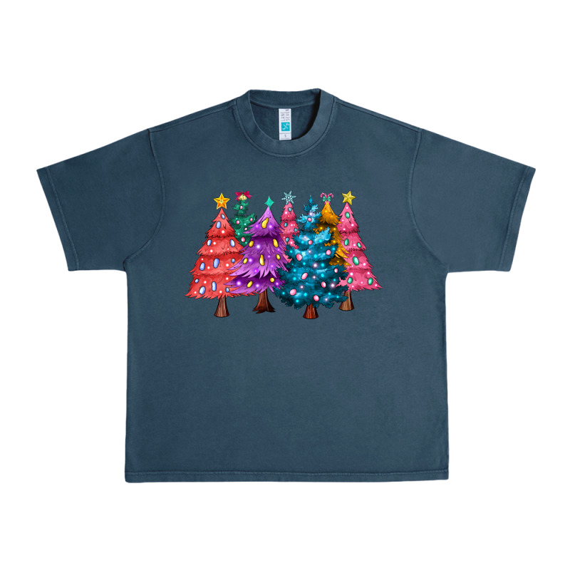 Christmas Trees And Lights Urban Heavy Tee by MaliasSmallBusiness | Teevron