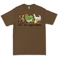 Cacao Peace Love Leghorn Chicken Premium Tee - LillyAllenDesigns