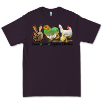 Plum Peace Love Leghorn Chicken Premium Tee - LillyAllenDesigns