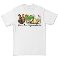 White Peace Love Leghorn Chicken Premium Tee - LillyAllenDesigns