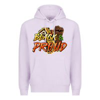 Lilac Black and proud Premium Hoodie - HowdyJamesFarm