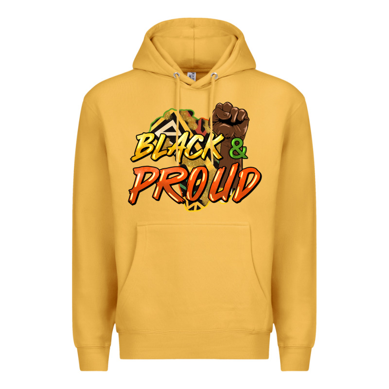 Black And Proud Premium Hoodie by HowdyJamesFarm | Teevron
