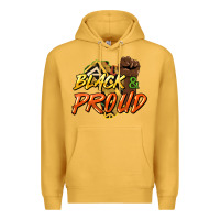 Mustard Black and proud Premium Hoodie - HowdyJamesFarm