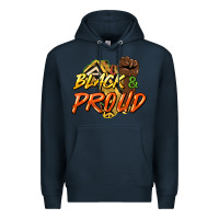 Navy Black and proud Premium Hoodie - HowdyJamesFarm