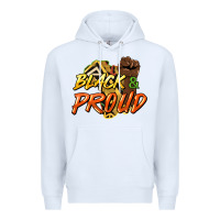 White Black and proud Premium Hoodie - HowdyJamesFarm
