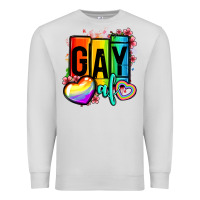 Dove Grey gay af Premium Sweatshirt - OliviaCreatesArt