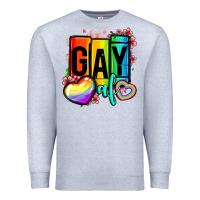 Heather Grey gay af Premium Sweatshirt - OliviaCreatesArt
