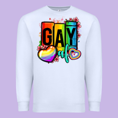 Gay Af Premium Sweatshirt Designed By Oliviacreatesart