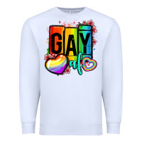 White gay af Premium Sweatshirt - OliviaCreatesArt