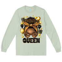 Matcha birthday queen afro messy bun Long Sleeve Tee - Artiststas