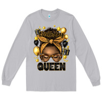 Moon Dust birthday queen afro messy bun Long Sleeve Tee - Artiststas