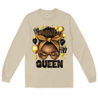 Mushroom birthday queen afro messy bun Long Sleeve Tee - Artiststas