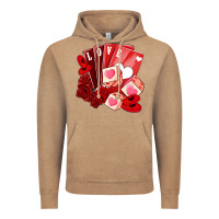 Vintage Coffee valentines day feeling lucky Vintage Hoodie - NancyCooperArtShop