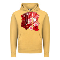 Vintage Mustard valentines day feeling lucky Vintage Hoodie - NancyCooperArtShop