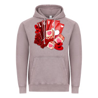 Vintage Zinc valentines day feeling lucky Vintage Hoodie - NancyCooperArtShop