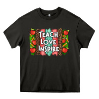 Asphalt teach love inspire brushstroke with  and pen leopard Heavy Core Tee - Artiststas