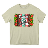 Mossy teach love inspire brushstroke with  and pen leopard Heavy Core Tee - Artiststas