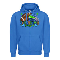 True Royal Touchdown season American football green and blue Zipper Hoodie - HowdyJamesFarm