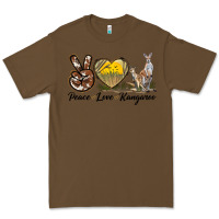 Cacao Peace Love Kangaroo Premium Tee - LillyAllenDesigns