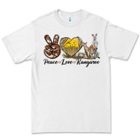 White Peace Love Kangaroo Premium Tee - LillyAllenDesigns