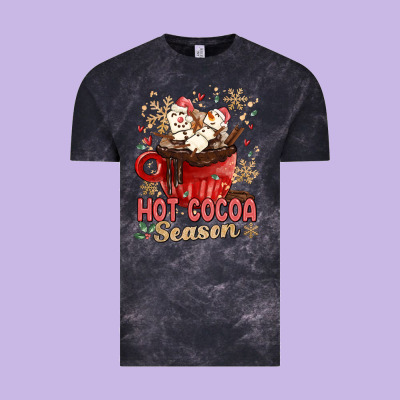 Hot Cocoa Season Vintage Tee Designed By Maliassmallbusiness