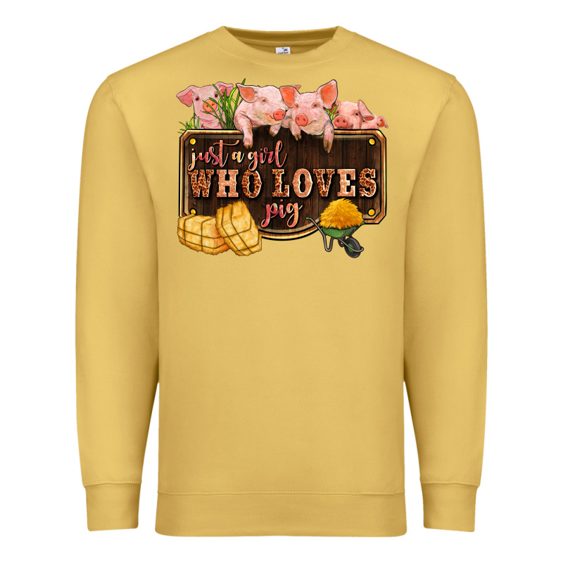 Just A Girl Who Loves Pig Olivia Premium Sweatshirt by OliviaCreatesArt | Teevron