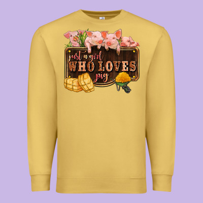 Just A Girl Who Loves Pig Olivia Premium Sweatshirt Designed By Oliviacreatesart