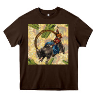 Chocolate Brown rodeo seamless pattern Heavy Core Tee - BundleAndBundleShop