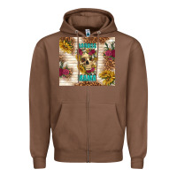 Chestnut badass mama with flowers Zipper Hoodie - TumblerDesignByShophia