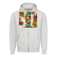 Dove Grey badass mama with flowers Zipper Hoodie - TumblerDesignByShophia