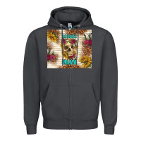 Smoke badass mama with flowers Zipper Hoodie - TumblerDesignByShophia