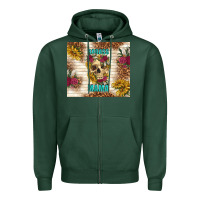 Sports Green badass mama with flowers Zipper Hoodie - TumblerDesignByShophia